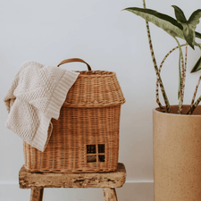 Olli Ella Rattan Rattan Hanging Hutch (Natural) by Olli Ella Handmade Rattan Bag - Versatile & Sustainable Kids' Accessory | The Playful Peacock