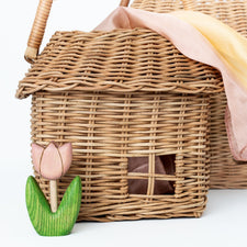 Olli Ella Rattan Rattan Hutch Basket (Small) by Olli Ella Olli Ella Rattan Berry Basket I Rattan Nursery Decor