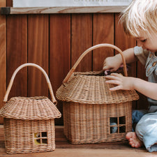 Olli Ella Rattan Rattan Hutch Basket (Small) by Olli Ella Olli Ella Rattan Hutch Basket I Rattan Nursery Decor