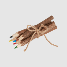 Olli Ella Rattan Rattan Porcini Mushroom Basket with Twig Pencils by Olli Ella Red & Cream Rattan Mushroom Basket | Handmade Natural Toys | The Playful Peacock