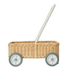 Olli Ella Rattan Rattan Wamble Walker (Straw) by Olli Ella Wamble Walker: Handmade Rattan Toy for Toddlers | Sustainable Kids' Decor