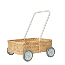 Olli Ella Rattan Rattan Wamble Walker (Straw) by Olli Ella Wamble Walker: Handmade Rattan Toy for Toddlers | Sustainable Kids' Decor