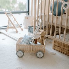 Olli Ella Rattan Rattan Wamble Walker (Straw) by Olli Ella Wamble Walker: Handmade Rattan Toy for Toddlers | Sustainable Kids' Decor