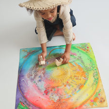 Sarah's Silks Around the Year on the Farm Playsilk (MINI)