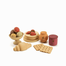 Sabo Concept Toy Food Handmade Wooden Play Food Set (Desserts) by Sabo Concept Handmade Wooden Toy Pizza I Eco-Friendly Pretend Play Pizza Toy for Kids