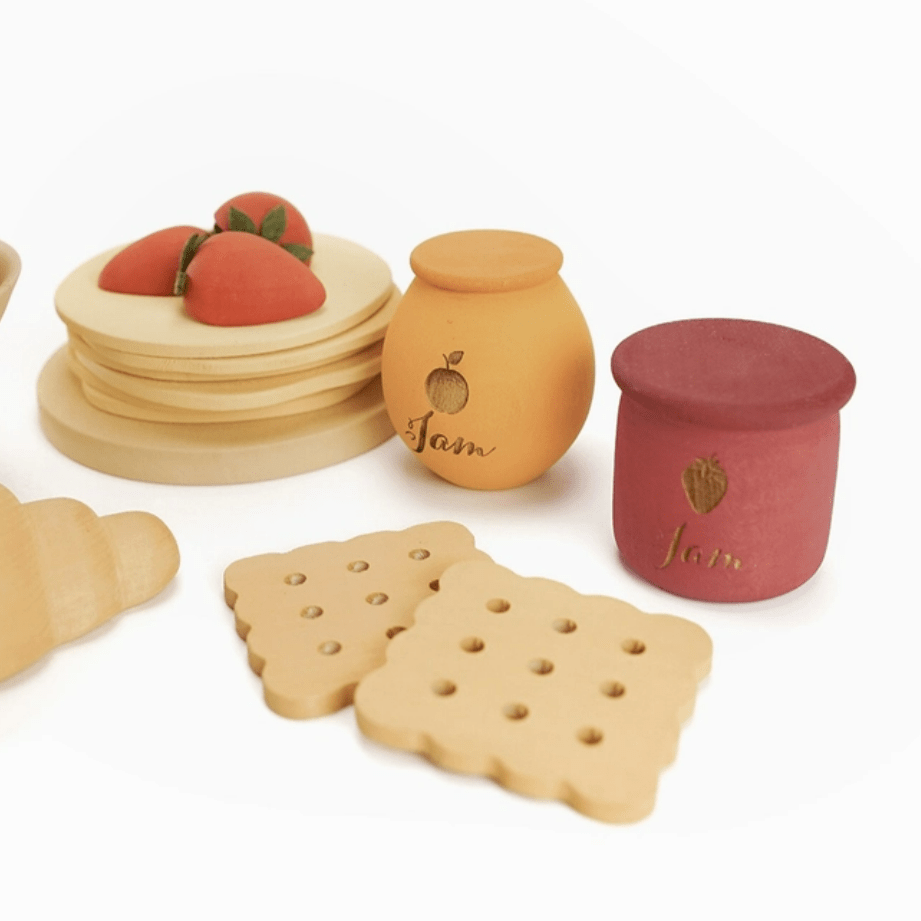 Wooden role top play food
