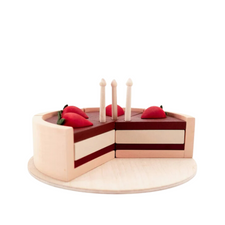 Sabo Concept Toy Food Handmade Wooden Toy Cake (Chocolate) by Sabo Concept Handmade Wooden Toy Chocolate Cake | Play Cake Set for Kids
