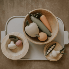 Sabo Concept Toy Food Handmade Wooden Toy Vegetable Set (Salad)