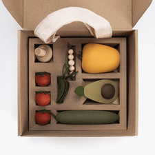 Sabo Concept Toy Food Handmade Wooden Toy Vegetable Set (Salad)