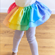 Sarah's Silks Dress Up Play 100% Silk Dress-Up Tutu (Rainbow)