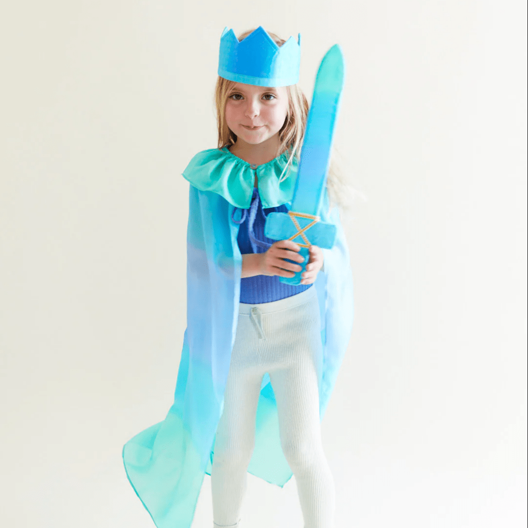 Sarah's Silks Dress Up Play Dress-Up Silk Crown (Mermaid Collection - Sea) Mermaid Crown I 100% Silk Crown for Birthdays and Dress Up