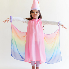 Sarah's Silks Dress Up Play Dress-up Silk Fairy Dress (Pink) by Sarah's Silks 100% Silk Dress-up Fairy Dress in Purple I Fairy Costume for Kids