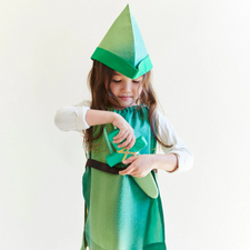 Sarah's Silks Dress Up Play Peter Pan Dress-up Set by Sarah's Silks 100% Silk Fairy Dress in Pink | Magical Costume for Kids