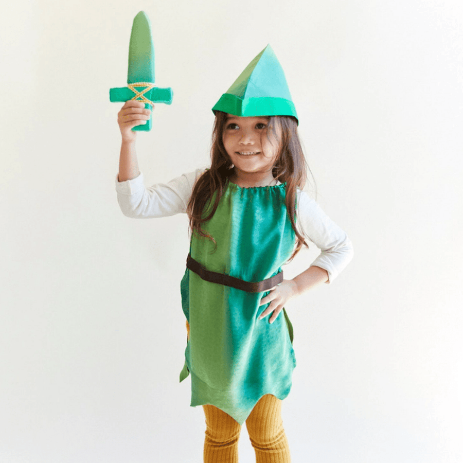 Sarah's Silks Dress Up Play Peter Pan Dress-up Set by Sarah's Silks 100% Silk Fairy Dress in Pink | Magical Costume for Kids