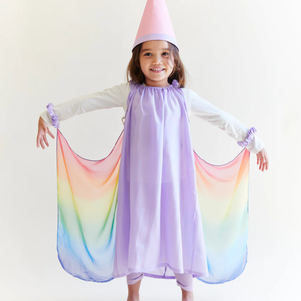 Sarah's Silks Dress Up Play Sarah's Silks Dress-up Fairy Dress (Lavender) 100% Silk Dress-up Fairy Dress in Lavender I Fairy Costume for Kids