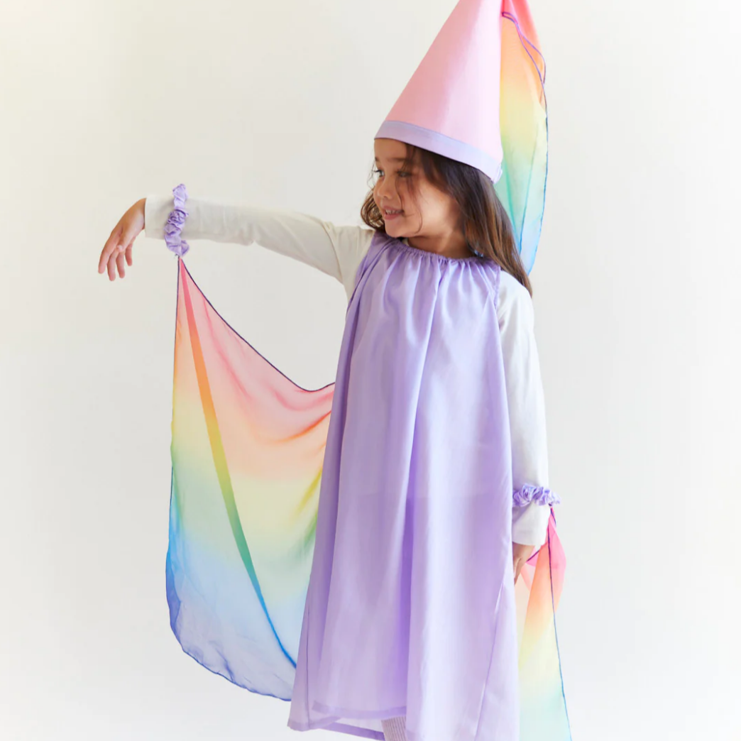 Sarah's Silks Dress Up Play Sarah's Silks Dress-up Fairy Dress (Purple) 100% Silk Dress-up Fairy Dress in Purple I Fairy Costume for Kids
