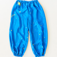 Sarah's Silks Dress Up Play Sarah's Silks Genie Pants (Starry Night) 100% Silk Star Genie Pants | Eco-Friendly Kids' Dress-up Costumes