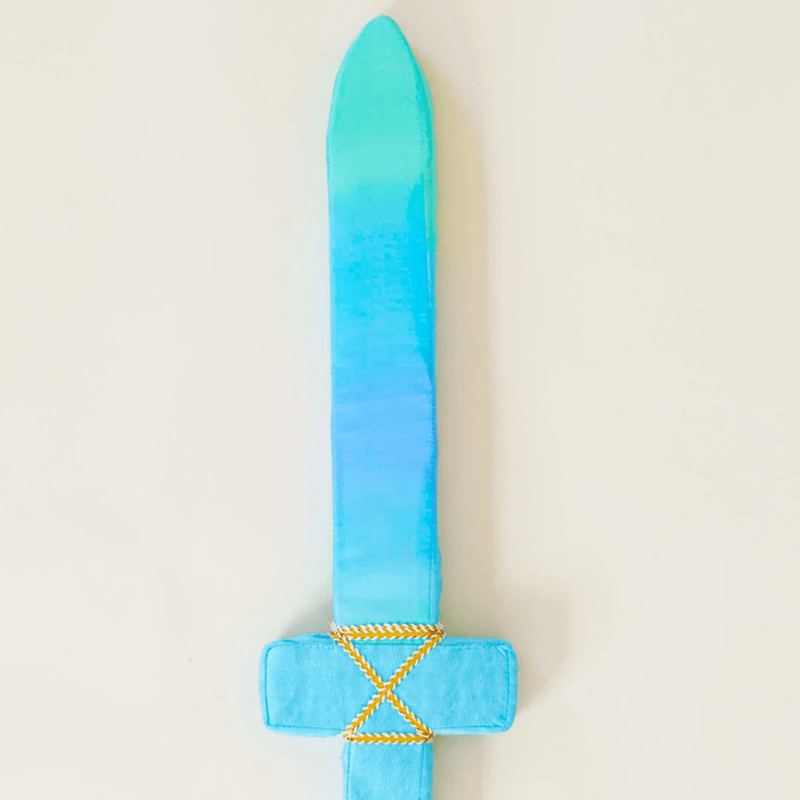 Sarah's Silks Dress Up Play Silk Covered Toy Sword (Mermaid Collection - Sea)