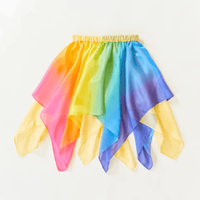 Sarah's Silks Dress Up Play Silk Fairy Skirt (Rainbow) Rainbow Fairy Skirt I 100% Silk Dress-Up for Pretend Play