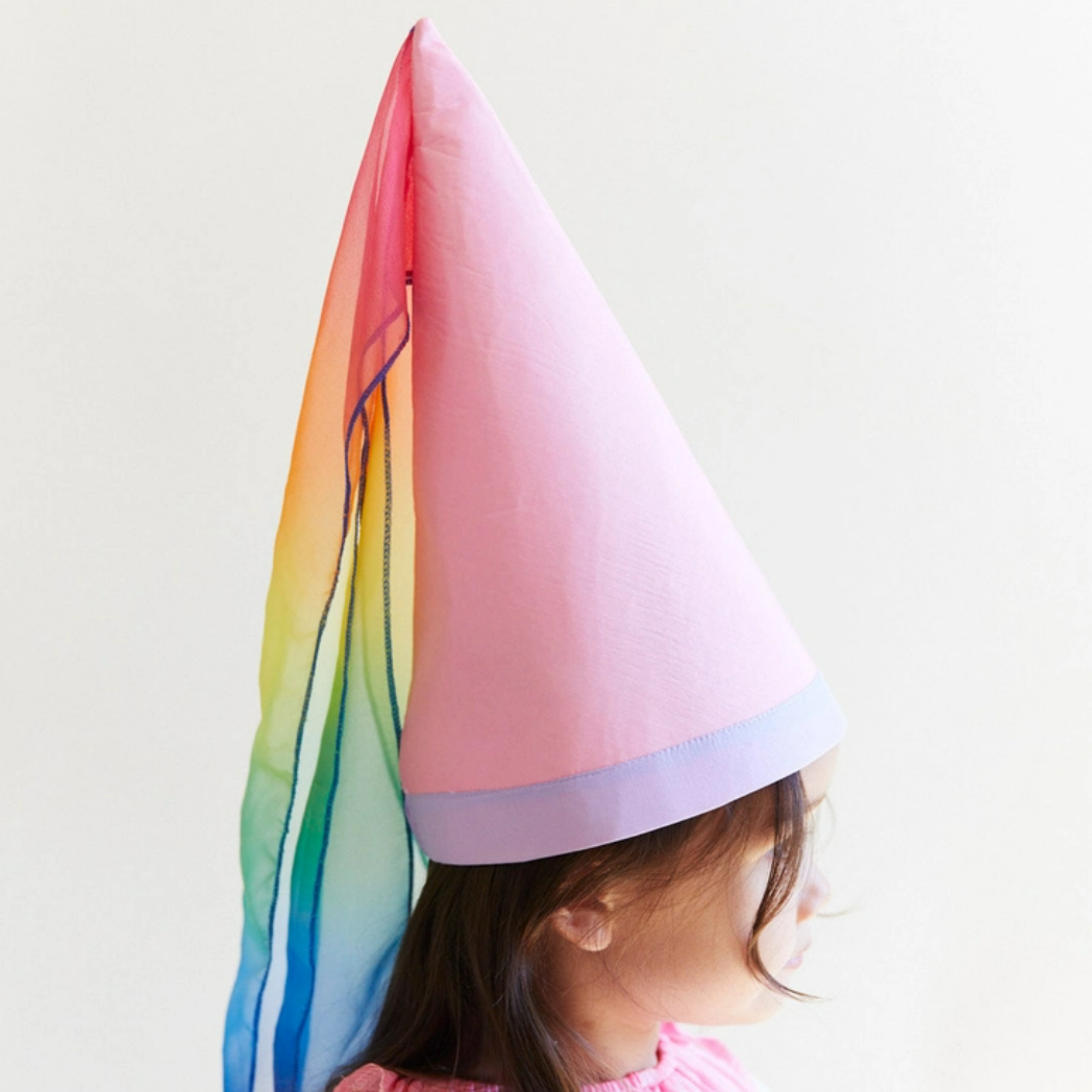 Sarah's Silks Dress Up Play Silk Princess Hat by Sarah's Silks 100% Silk Fairy Dress in Pink | Magical Costume for Kids