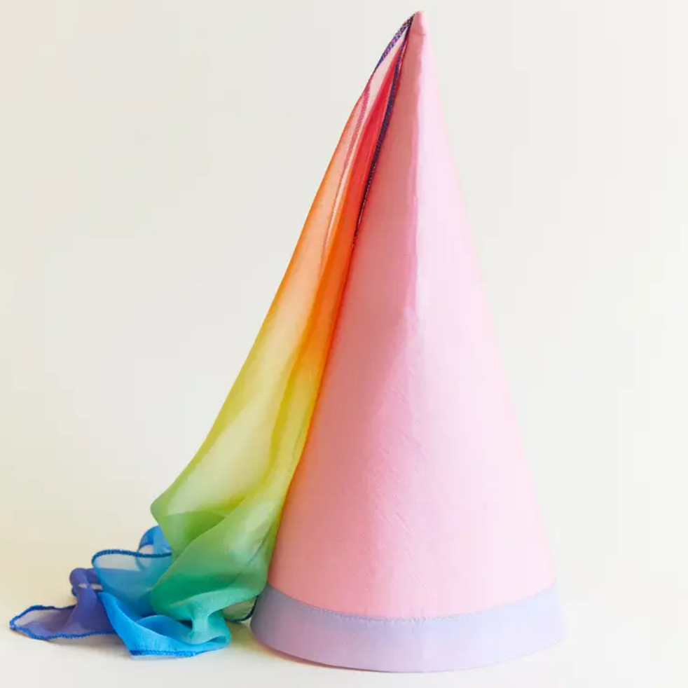 Sarah's Silks Dress Up Play Silk Princess Hat by Sarah's Silks 100% Silk Fairy Dress in Pink | Magical Costume for Kids