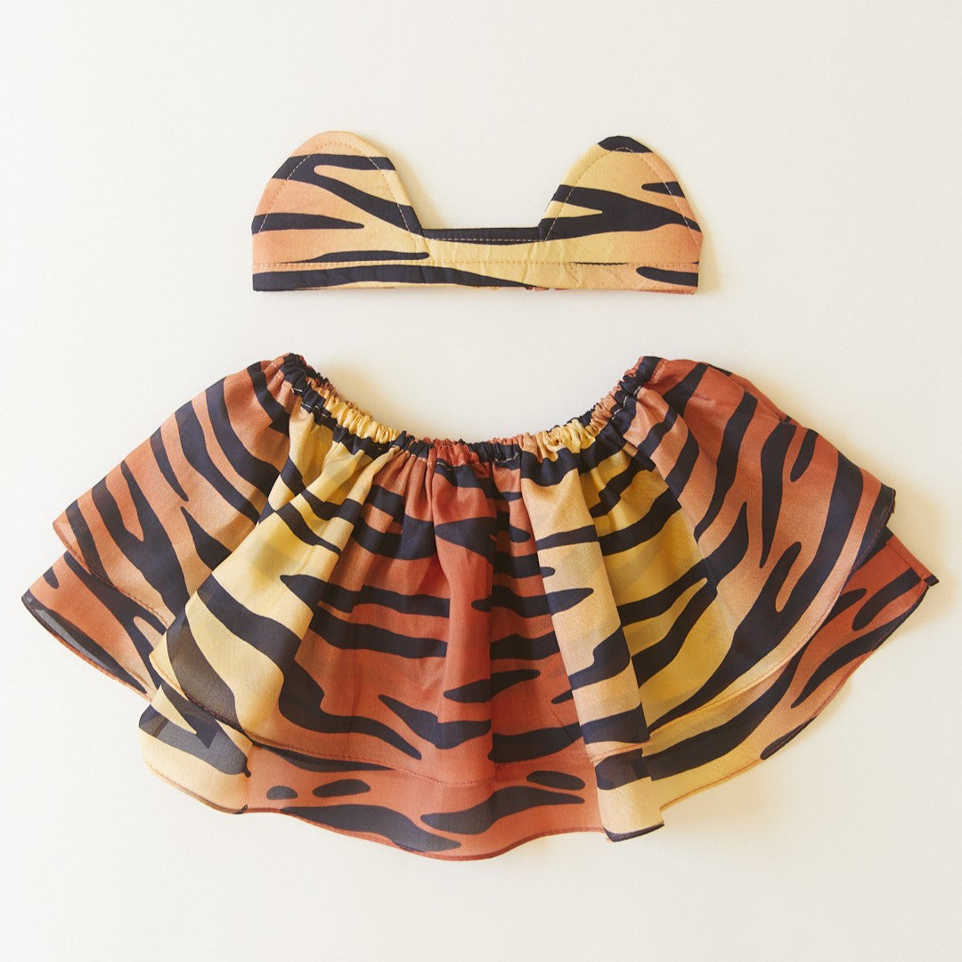 Sarah's Silks Dress Up Play Tiger Dress-up Set by Sarah's Silks 100% Silk Tiger Dress Up Set | Kids Tiger Costume for Magical Play