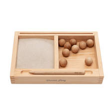 Wooden Story Building & Stacking Handmade Montessori Learning Tray (2 Parts) by Wooden Story