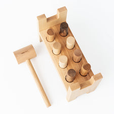 Wooden Story Wooden Toys Handmade Wooden Pound-a-Peg Toy (Natural)
