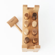 Wooden Story Wooden Toys Handmade Wooden Pound-a-Peg Toy (Natural)