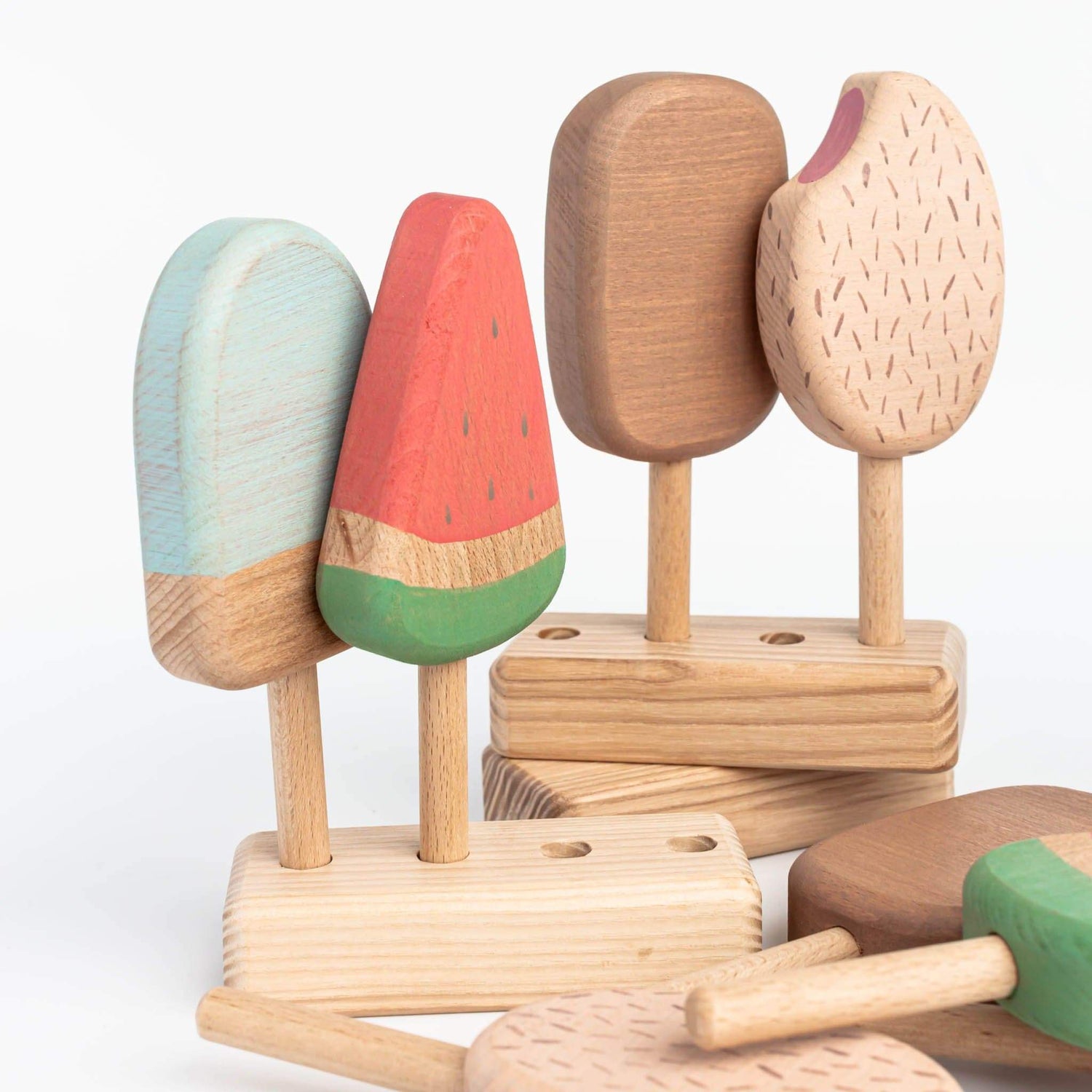 4OurBaby Wooden Toys Handmade Wooden Ice Cream Set