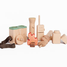 4OurBaby Wooden Toys Wooden Explorer & Camping Set
