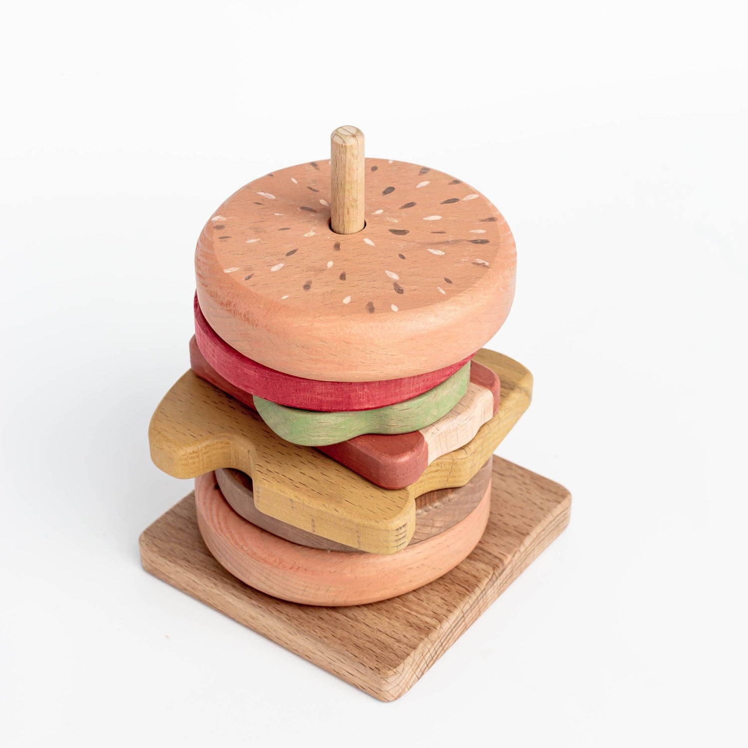 4OurBaby Building & Stacking Wooden Hamburger Stacking Toy