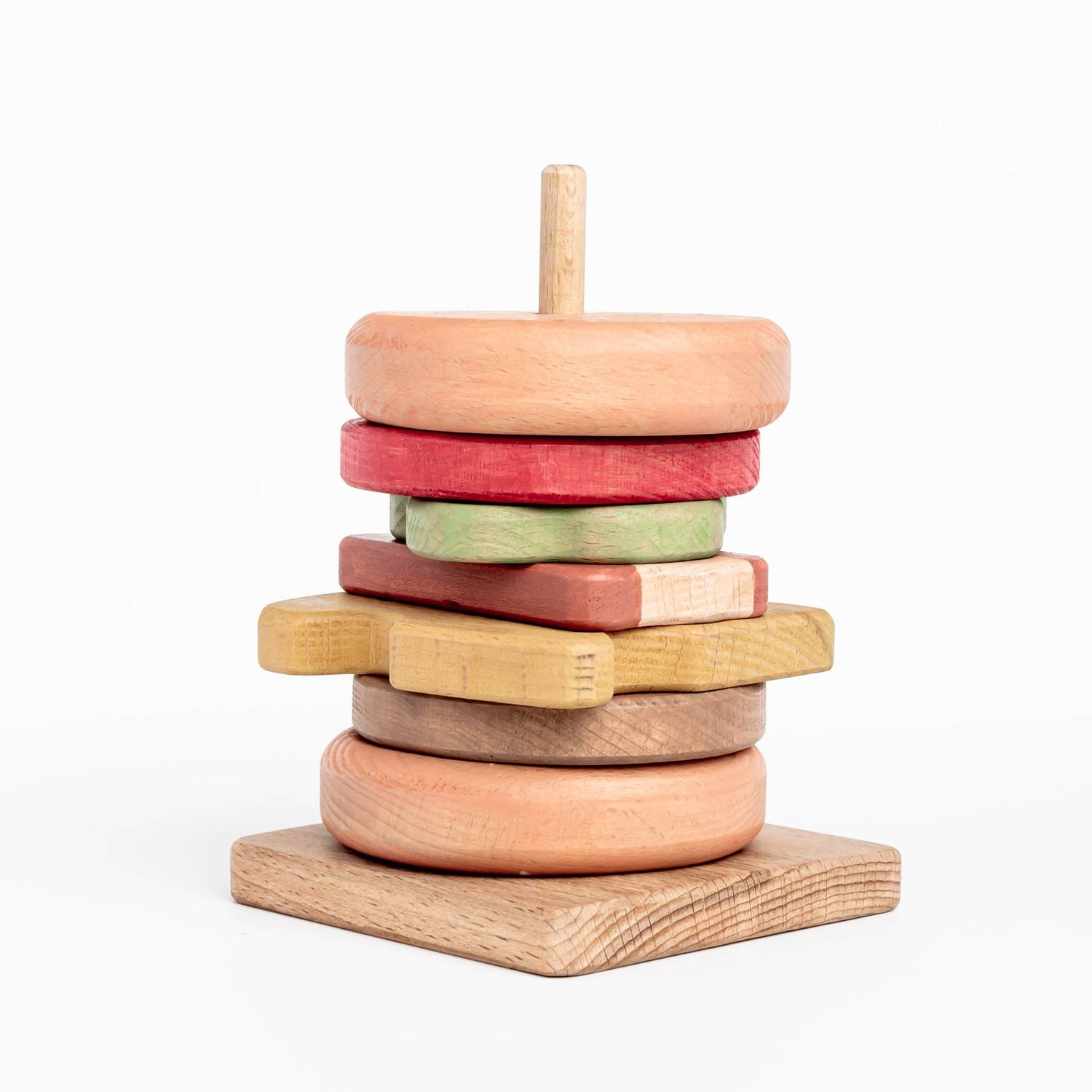 4OurBaby Building & Stacking Wooden Hamburger Stacking Toy