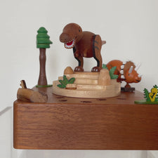 Wooden Dinosaur Music Box