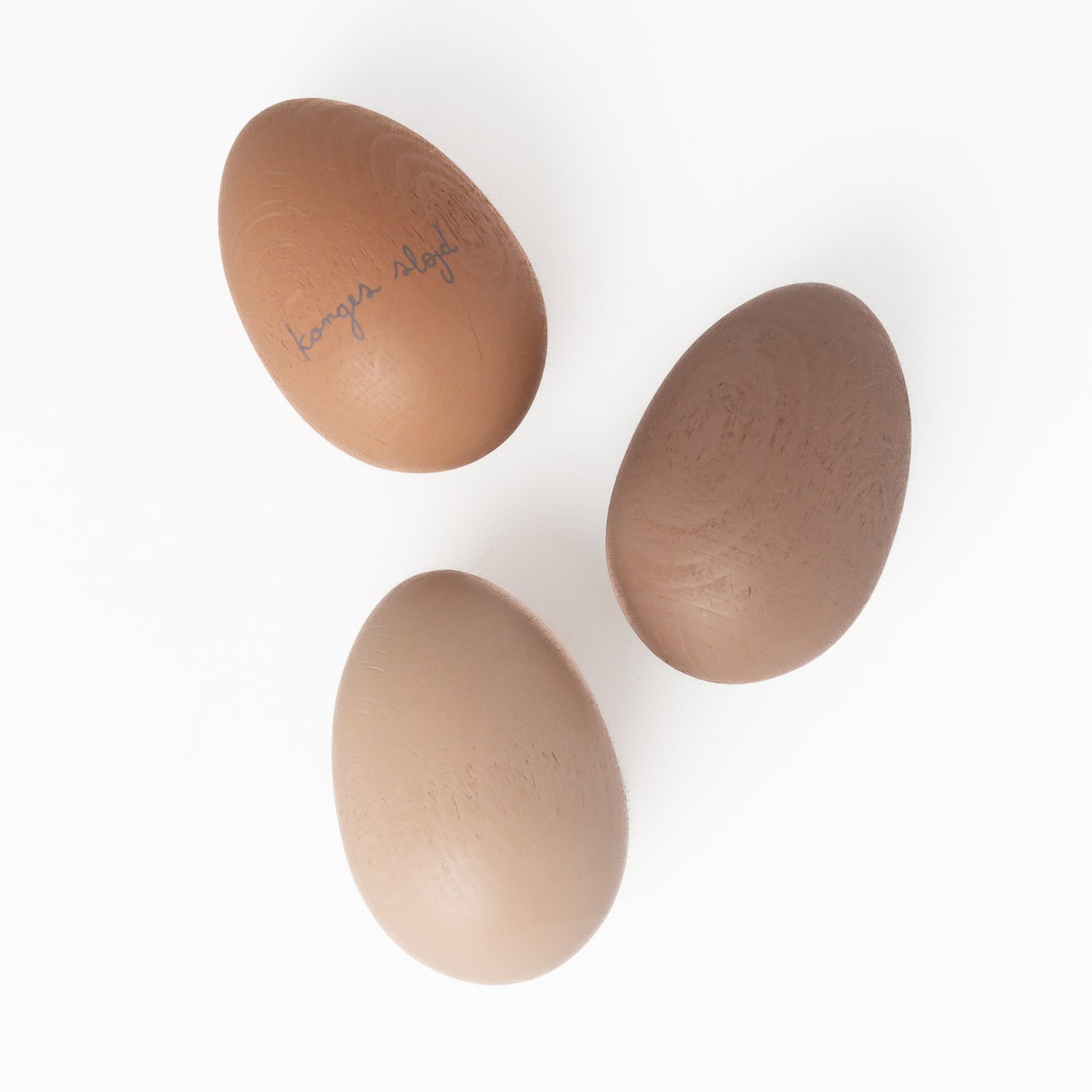 Wooden Rattle Eggs (Rose - Set of 3) by Konges Sløjd