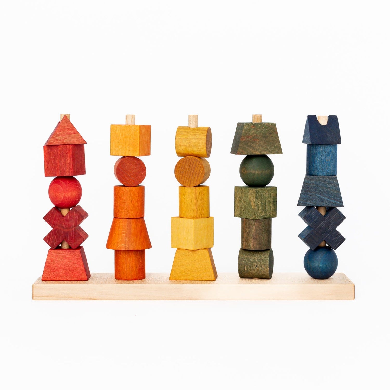 Wooden Story Building & Stacking Handmade Stacking Toy (Colour)