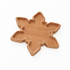 Aw & Co. Sensory Play Large Wooden Snowflake Plate / Sensory Tray (Made in Canada)