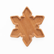 Aw & Co. Sensory Play Large Wooden Snowflake Plate / Sensory Tray (Made in Canada)