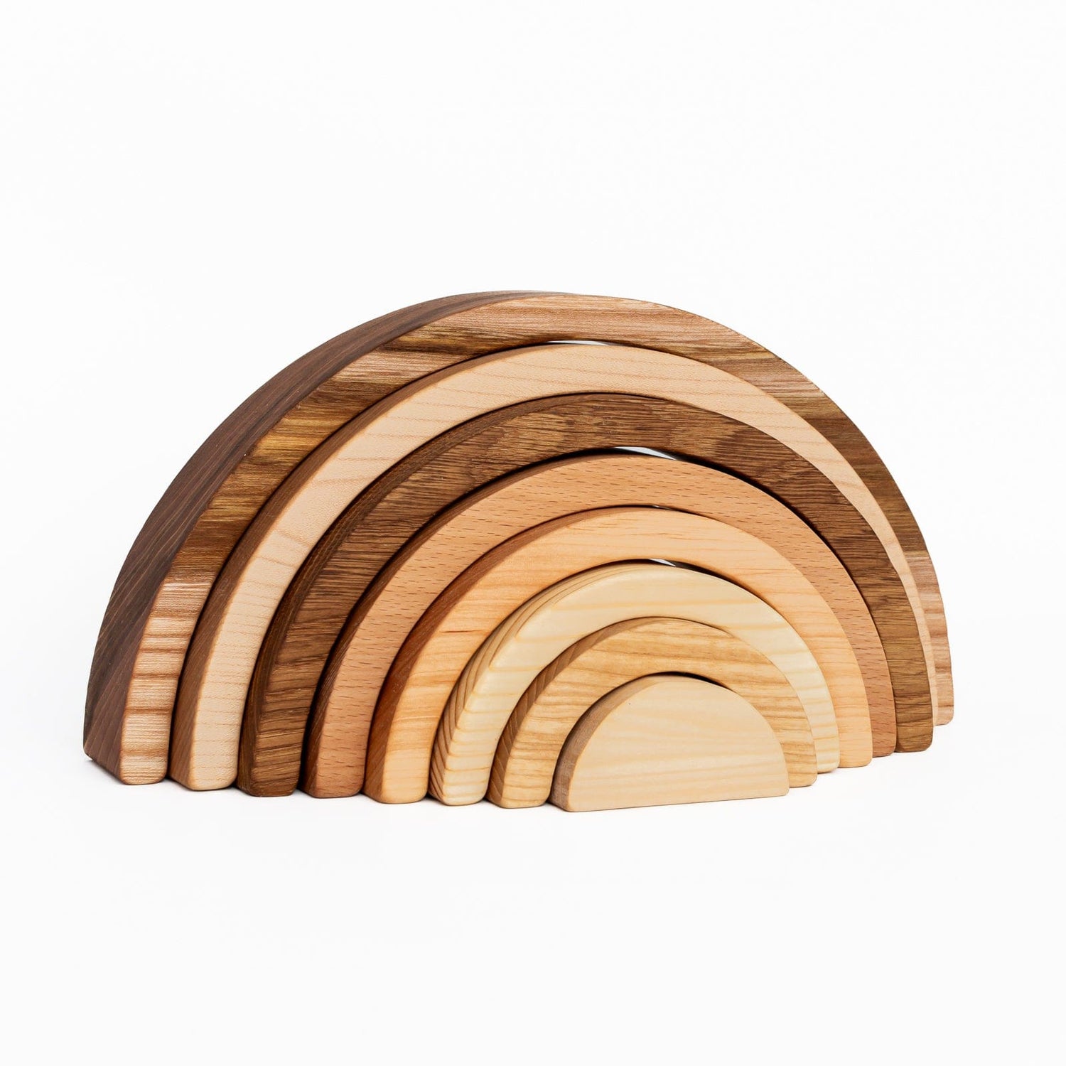 Aw & Co. Building & Stacking Multi-Wood Stacking Rainbow (8 pc)