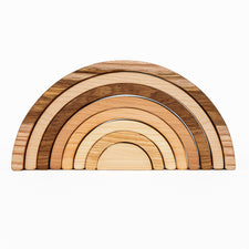 Aw & Co. Building & Stacking Multi-Wood Stacking Rainbow (8 pc)