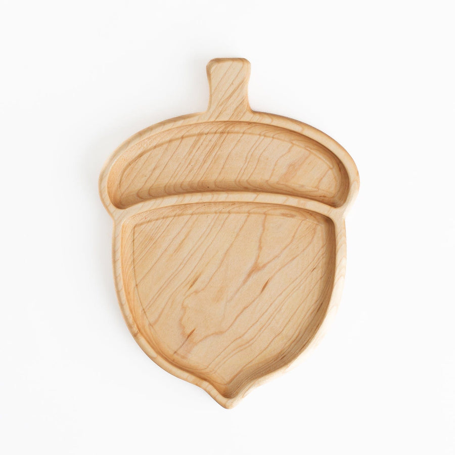 Aw & Co. Sensory Play Wooden Acorn Plate / Sensory Tray (Made in Canada)