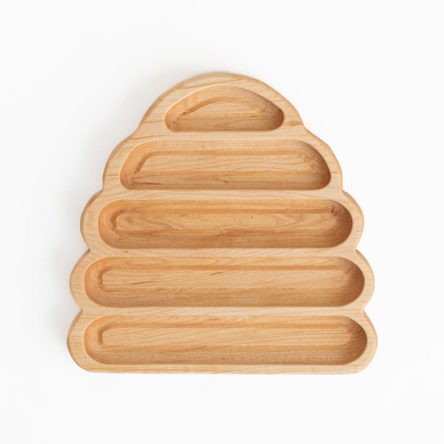 Aw & Co. Sensory Play Wooden Bee Hive Plate / Sensory Tray (Made in Canada)
