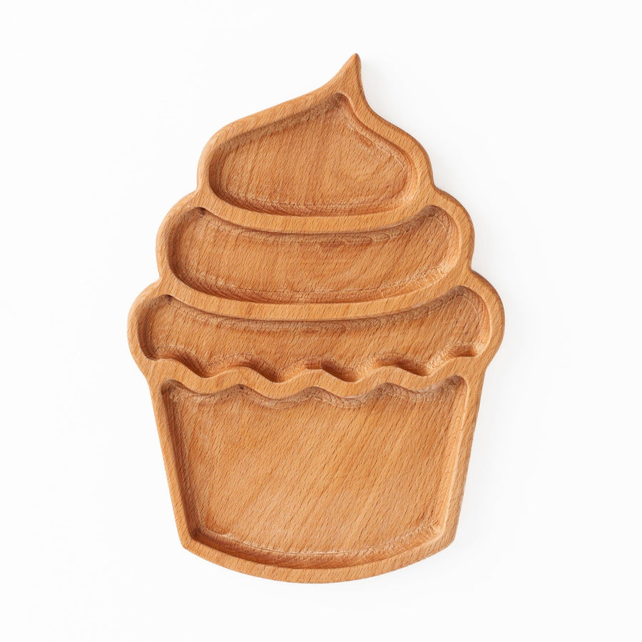 Aw & Co. Sensory Play Wooden Cupcake Plate / Sensory Tray (Made in Canada)