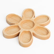 Aw & Co. Sensory Play Wooden Daisy Plate / Sensory Tray (Made in Canada)