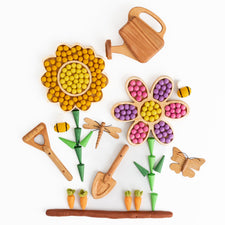 Aw & Co. Sensory Play Wooden Daisy Plate / Sensory Tray (Made in Canada)