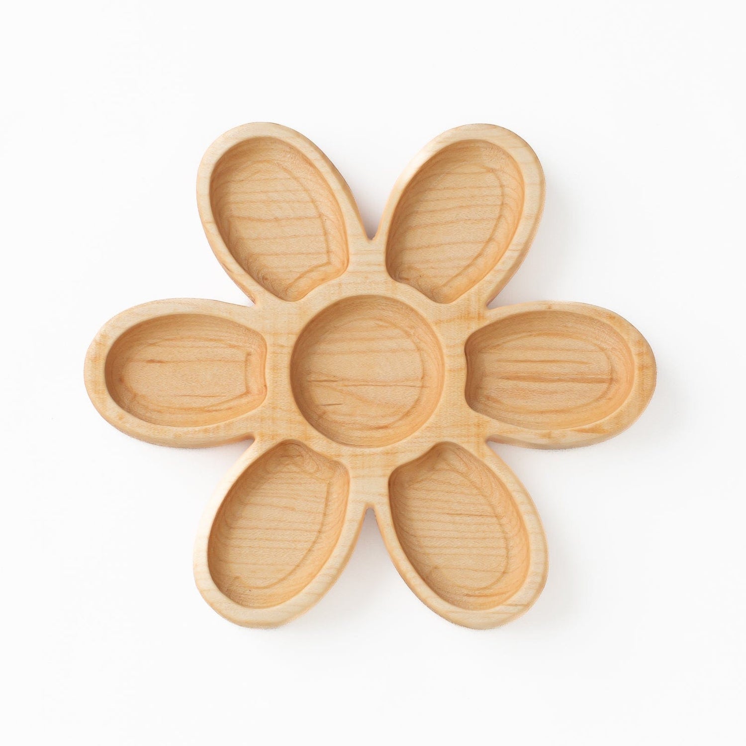 Aw & Co. Sensory Play Wooden Daisy Plate / Sensory Tray (Made in Canada)
