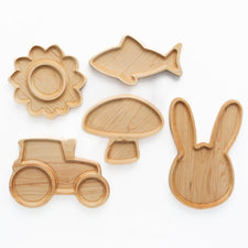Aw & Co. Sensory Play Wooden Mushroom Plate / Sensory Tray (Made in Canada)