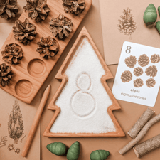 Aw & Co. Sensory Play Wooden Tree Plate / Sensory Tray (Made in Canada)