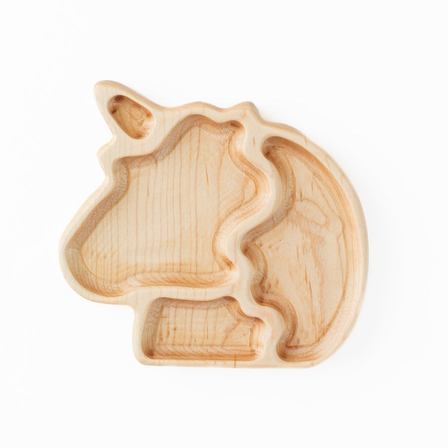 Aw & Co. Sensory Play Wooden Unicorn Plate / Sensory Tray (Made in Canada)