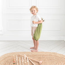 Beige Bois Wooden Toys Handmade Wooden Toddler Croquet Set